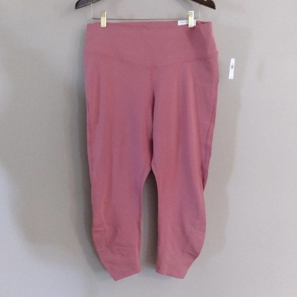 Old navy Extra High Rise Pink 7/8 Athletic Leggings Sz XL - Picture 1 of 9